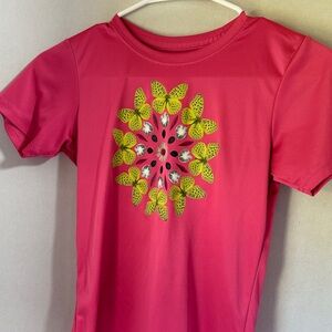 Columbia pink short sleeve athletic shirt size medium 10/12
